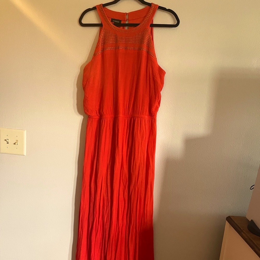 B-Design Maxi Dress Orange XL - Picture 3 of 6